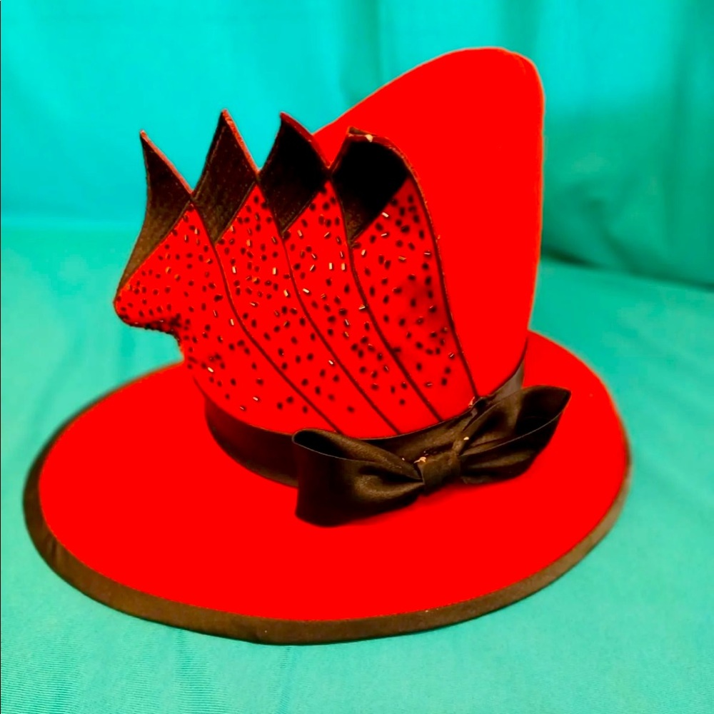 Red and Black Hat
